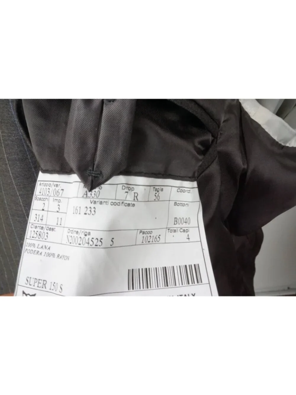Belvest Gray Blue Beige Striped 150s Wool 2 Pc Suit Jacket Pants 46R Brand New